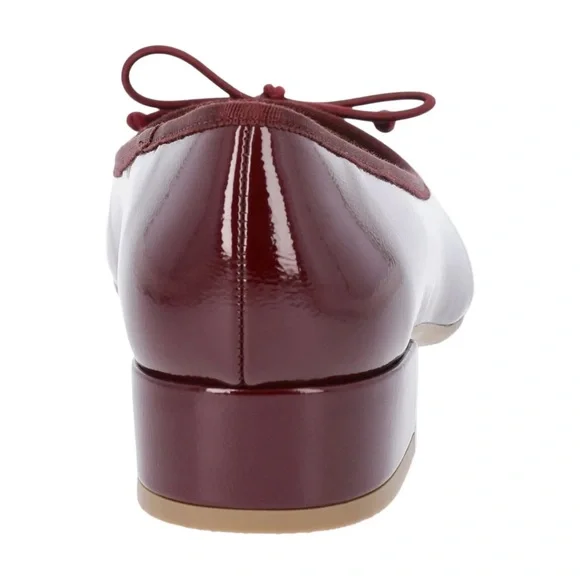 NWT! The Time & Tru Burgundy Ballet Block Heel with Bow Size 9. No Box. - Picture 3 of 14